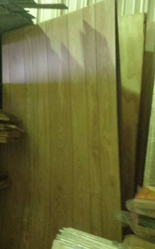 lot 132 image: (5) Full 4x8 Wood Grain Paneling