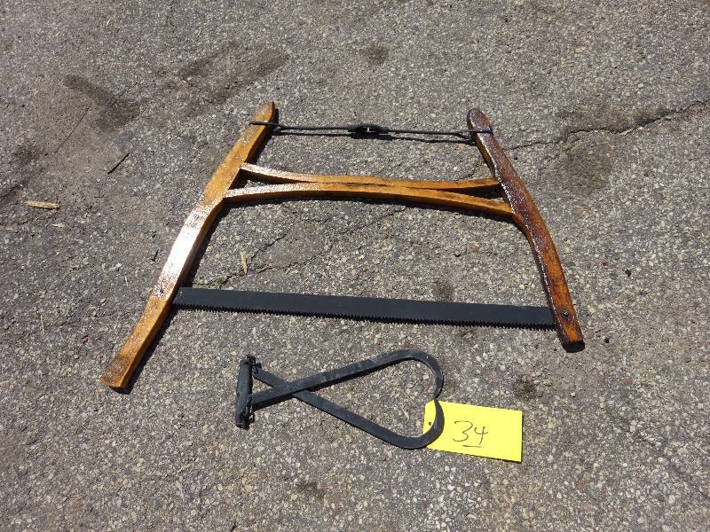 Old Saw and Ice Tong