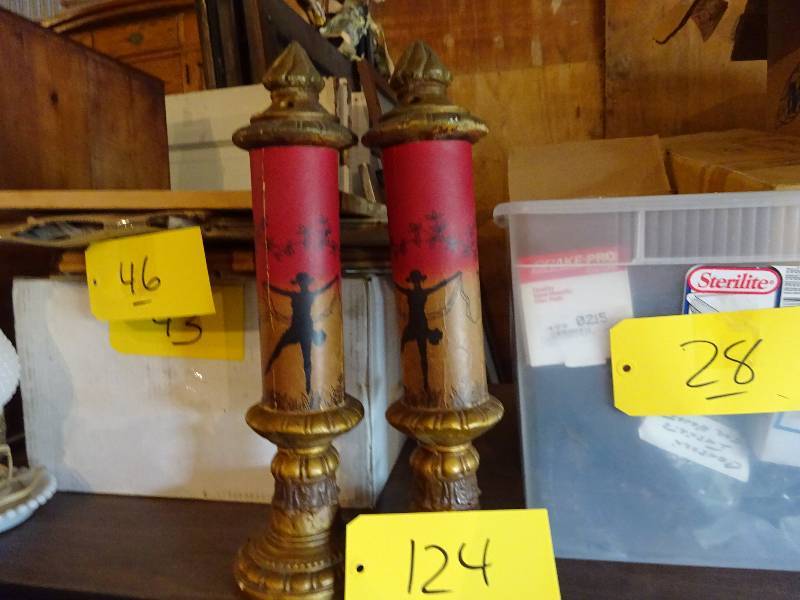 Old Art deco Cardboard Tube lamps