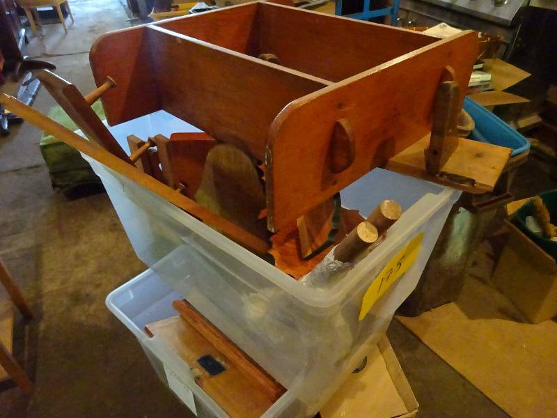 Bucket of Wood Shelves