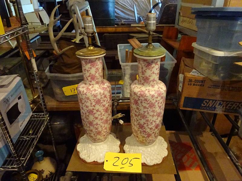 Pair Porcelain Lamps