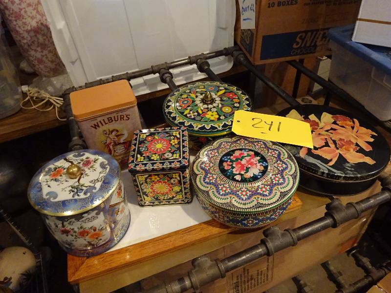 Lot of Colored Tins