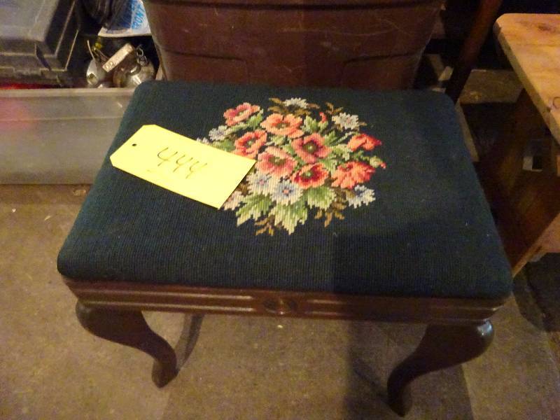 Embroidered Foot Stool