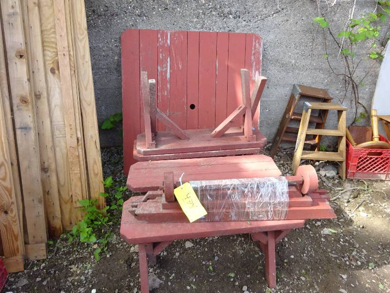 Old Fashioned Picnic Benches and Table