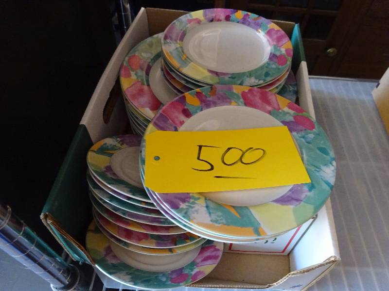 Lot of Colorful Dishes