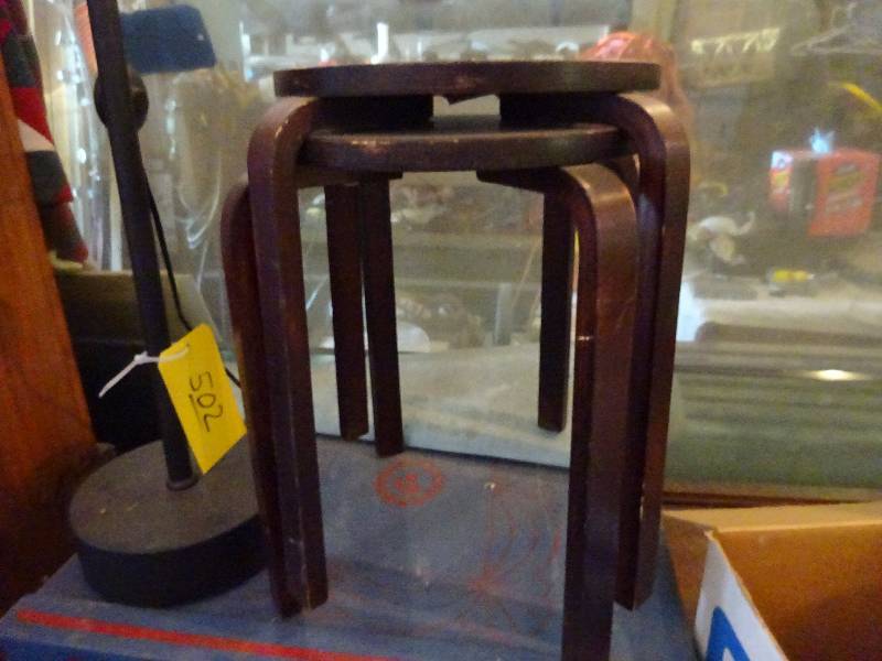 Stacking Stools and Lamp