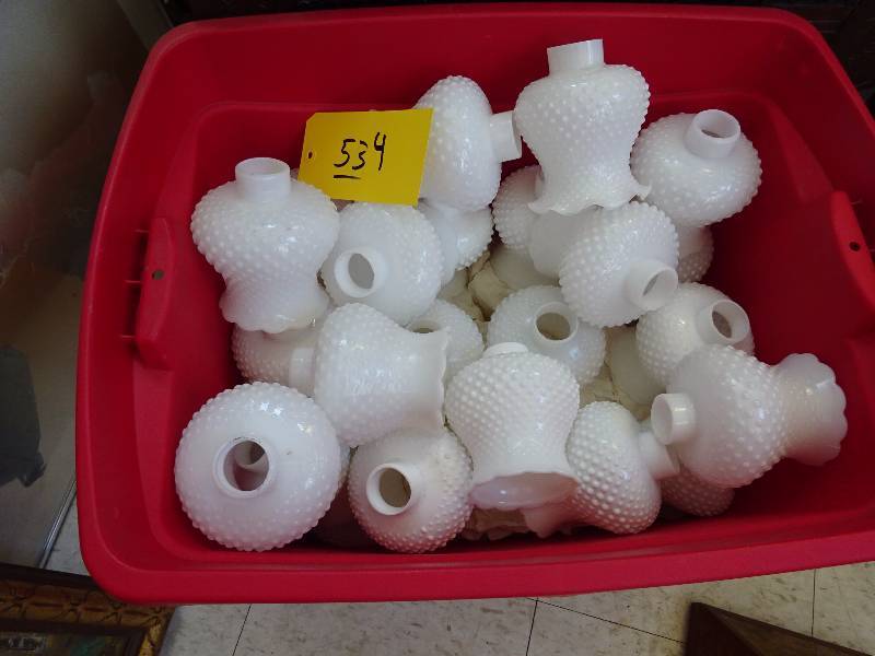 Hobnail Milkglass Globes
