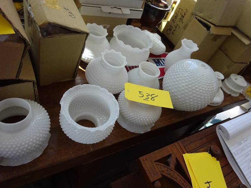 Large Lot of Larger Milkglass Globes