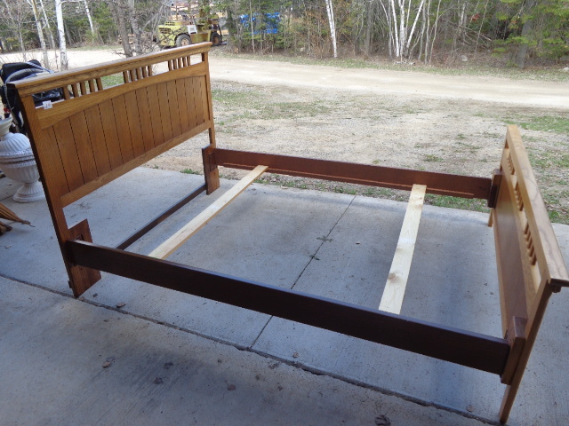 Oak bed frame