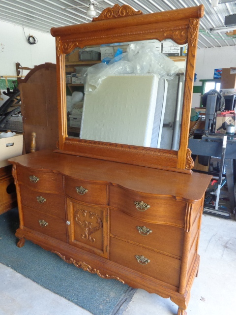 Dresser with mirror