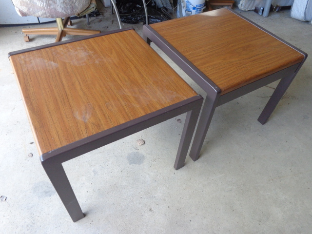 Metal end tables