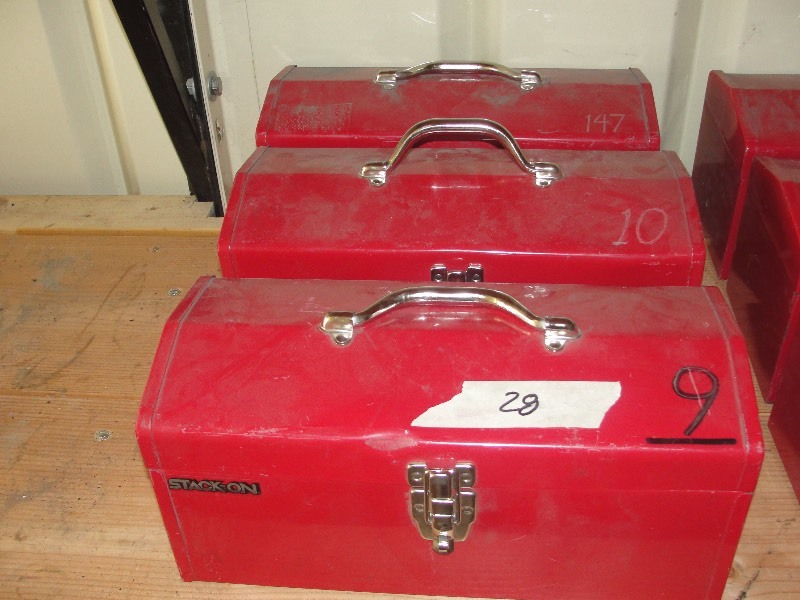 3 Stack-On Tool Boxes