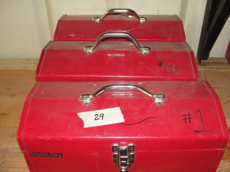 3 Stack-On Tool Boxes