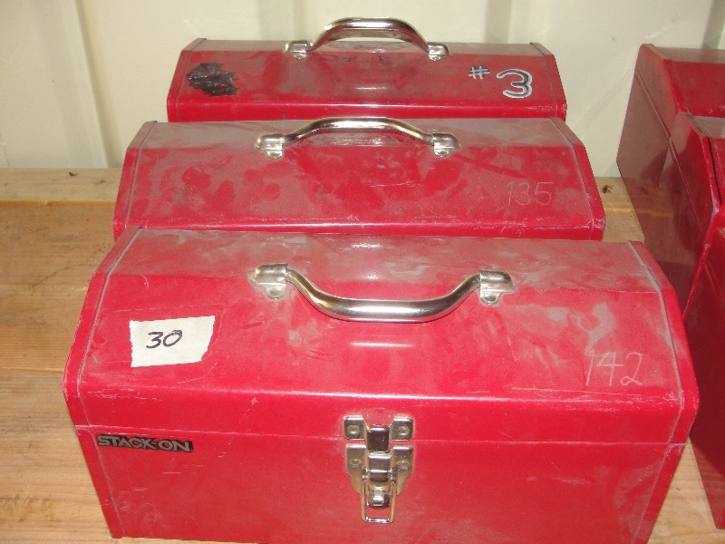 3 Stack-On Tool Boxes