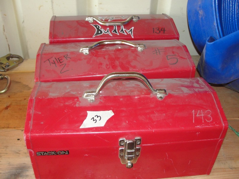 3 Stack-On Tool Boxes