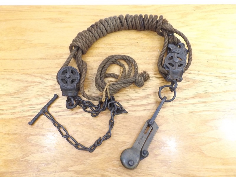 lot 44 image: Antique 1892 M. Klein & Son Block and Tackle