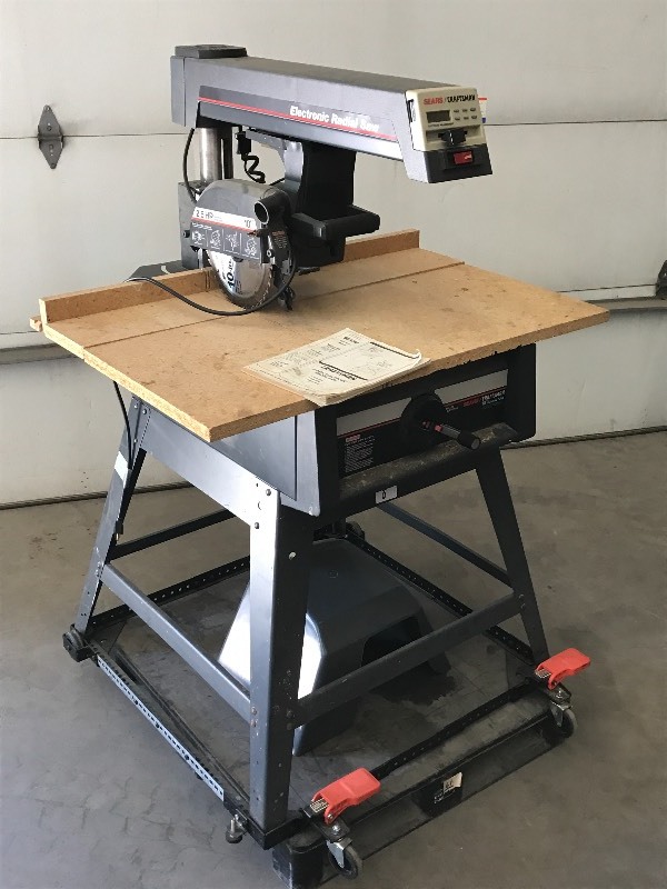 lot 8 image: Craftsman 10 Radial Arm Saw With E...