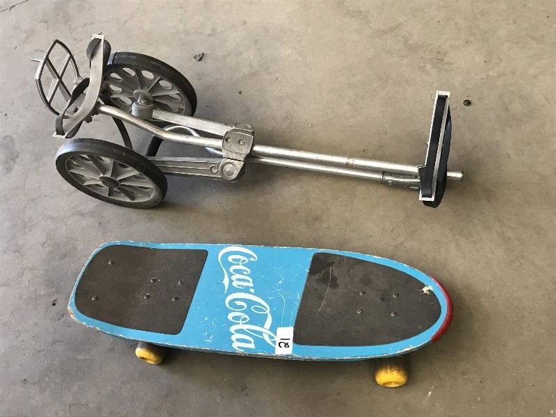 lot 21 image: Lot Of (1) Vintage Coca-Cola Skate...