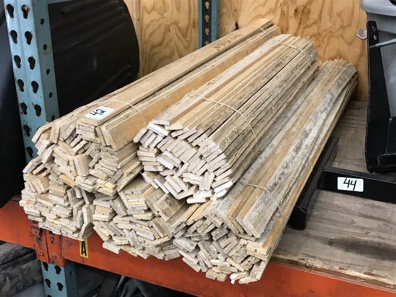 lot 42 image: (5) Bundles Of Wood Laths, (4) Are ...