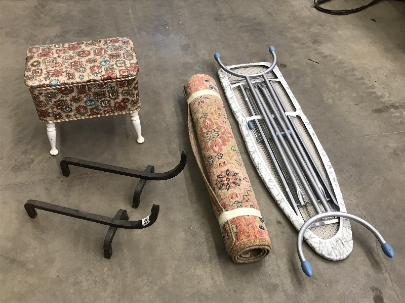 lot 52 image: Lot Of (1) Ironing Board, (1) Area...