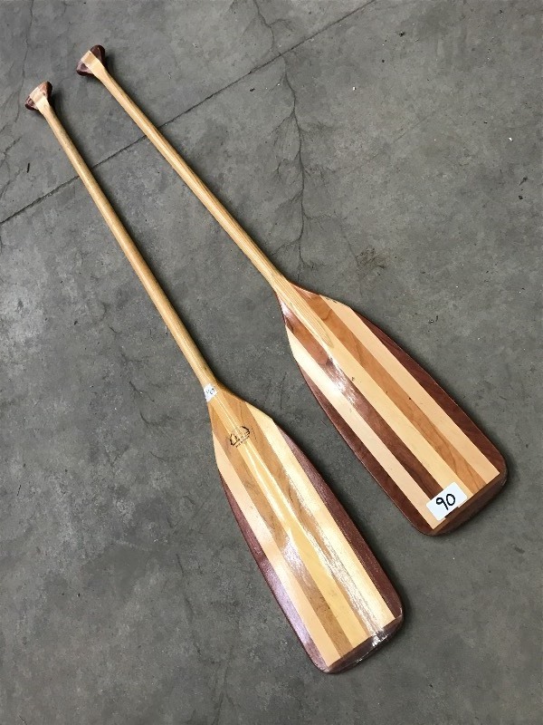 lot 90 image: Pair Of Grey Owl Canoe Paddles, Goo...