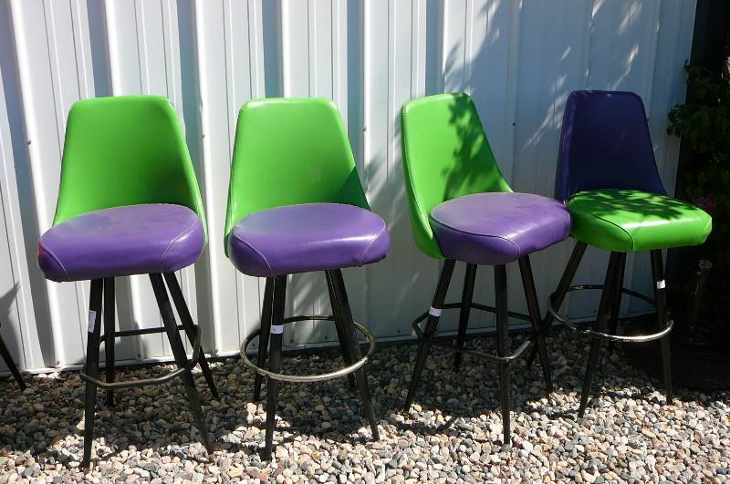 Lot of Swivel High Back Bar Stools