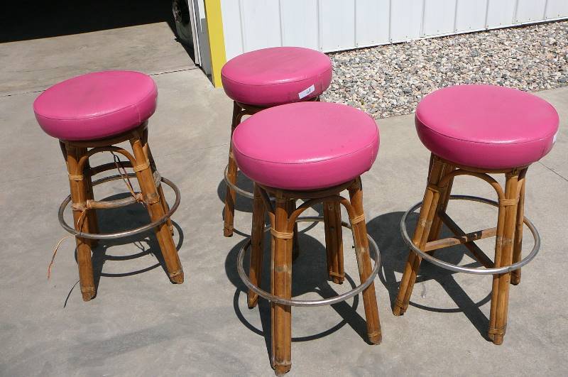 Lot of Swivel Cushion Bar Stools