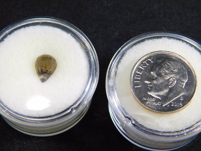 1.7 ct Briolette cut Smoky Quartz