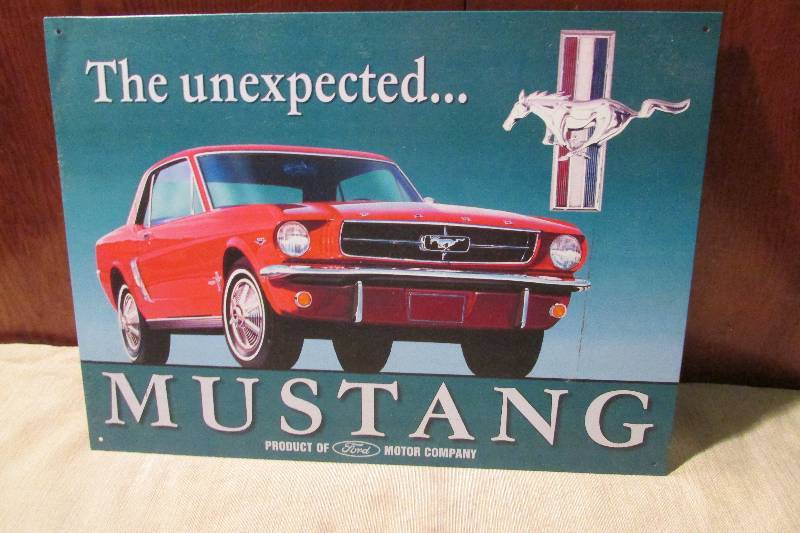 lot 65 image: Metal Mustang Sign