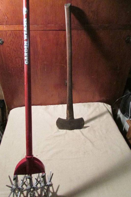 lot 74 image: Garden Weasel and Vintage Axe