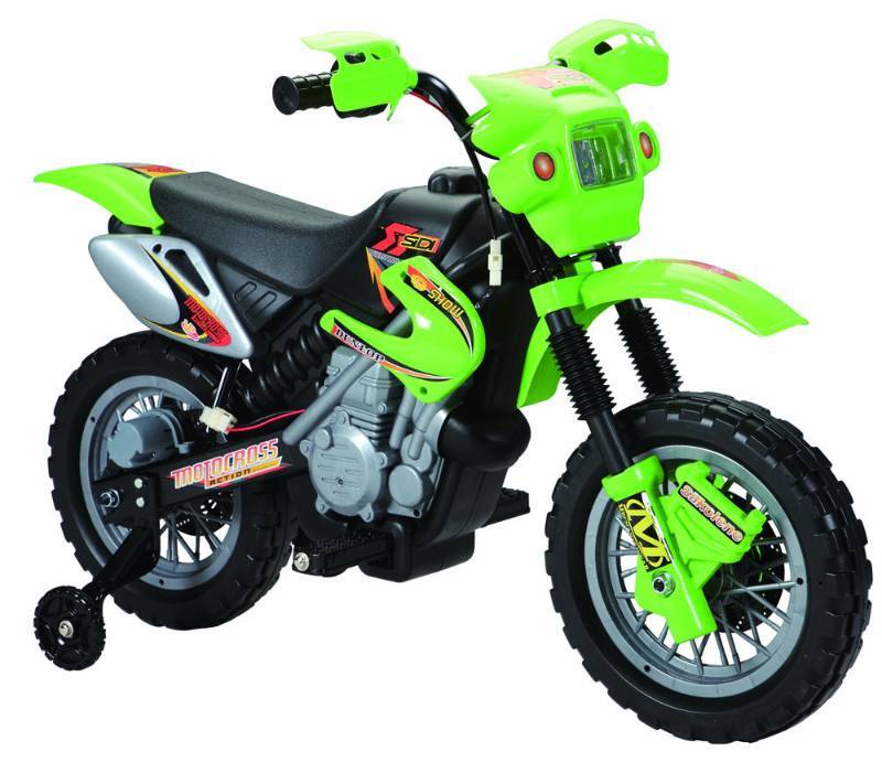 Green Ride-On Motorcycle open box, ...