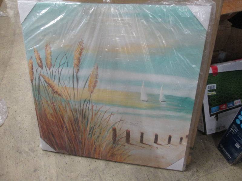 Canvas Beach Art open box Retail $1...