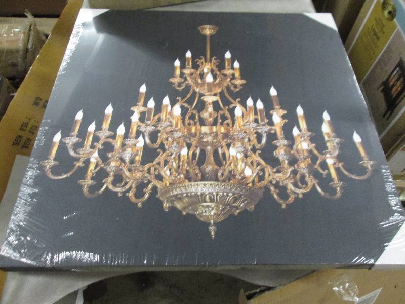 Lit Chandelier Wall Art open box , ...