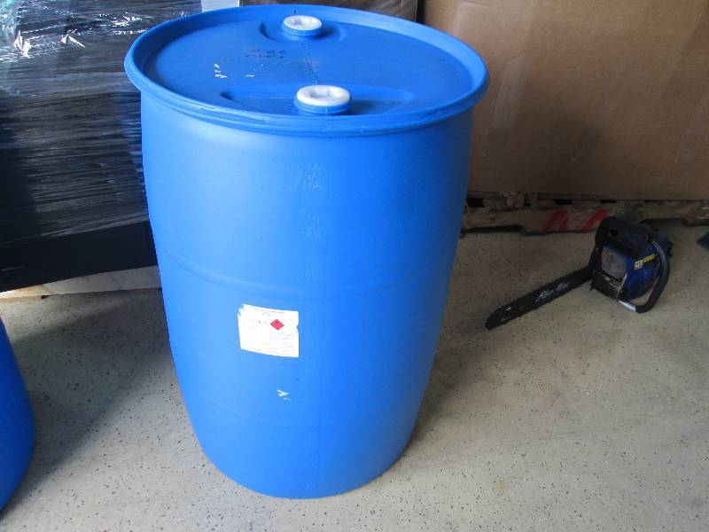 55 Gallon Blue Plastic Drum...