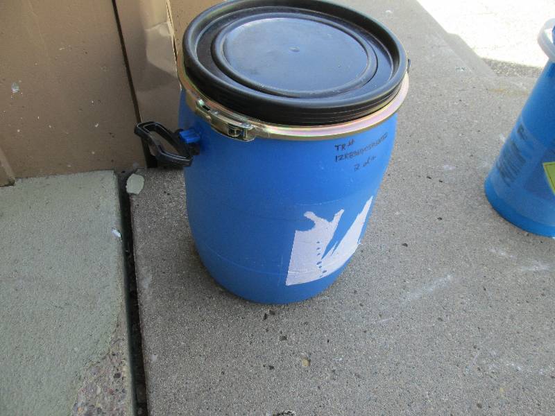 Small Blue Plastic Drum with Latch ...