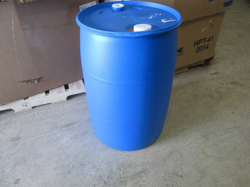 55 Gallon Blue Plastic Drum...