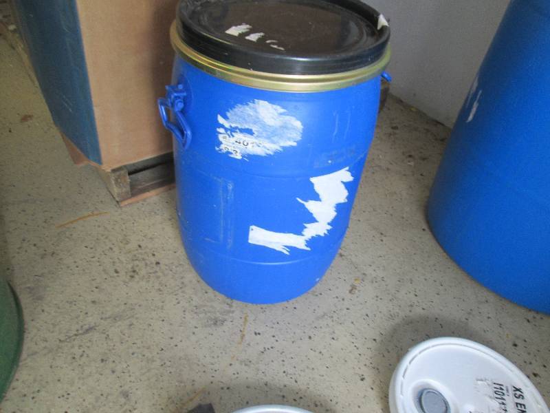 Small Blue Plastic Drum with Latch ...