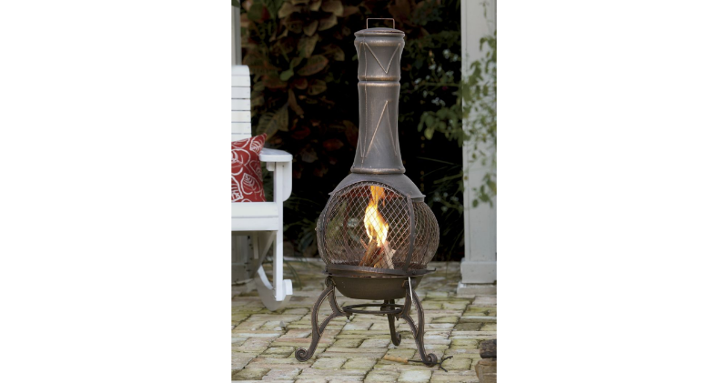 Cast Iron Fire Chimenea open box Re...