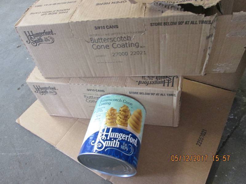 6 cans, 2 cases of butterscotch con...