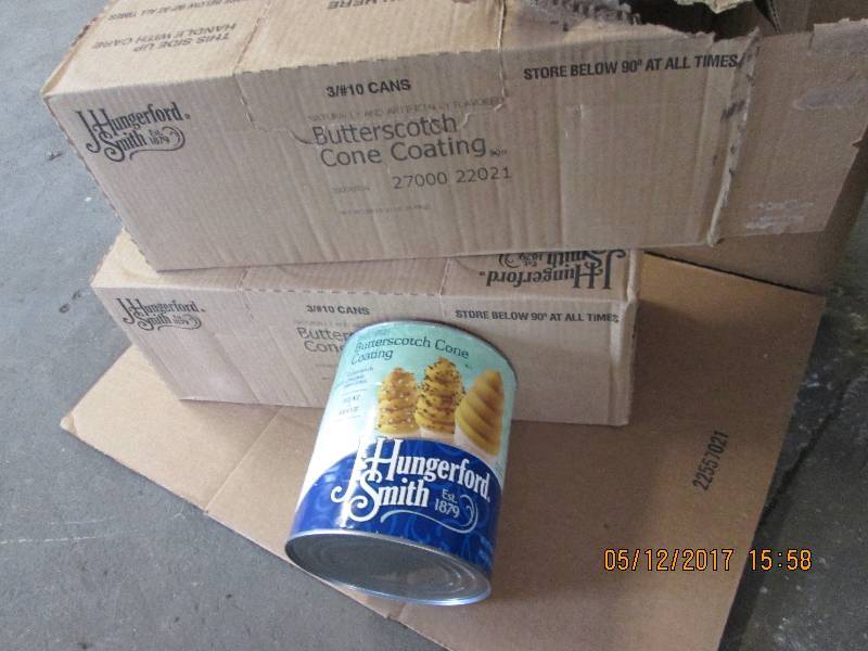 6 cans, 2 cases of butterscotch con...