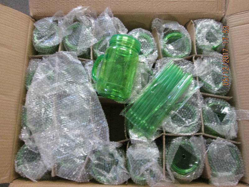 24 Mason jar plastic tumblers, lime...