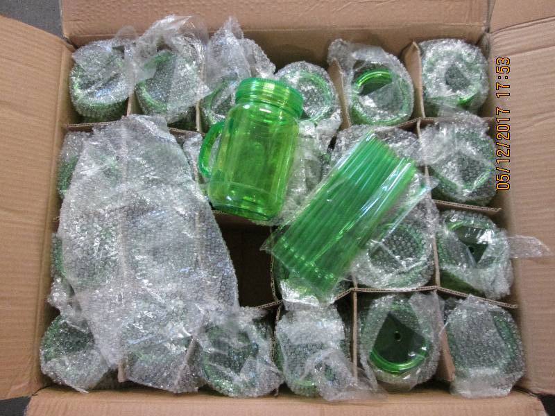 24 Mason jar plastic tumblers, lime...