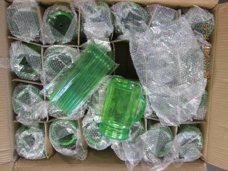24 Mason jar plastic tumblers, lime...