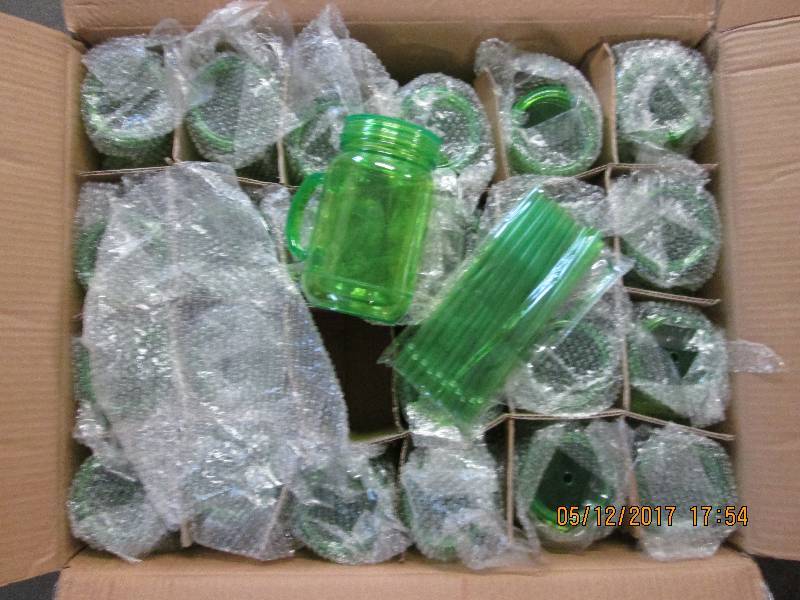 24 Mason jar plastic tumblers, lime...