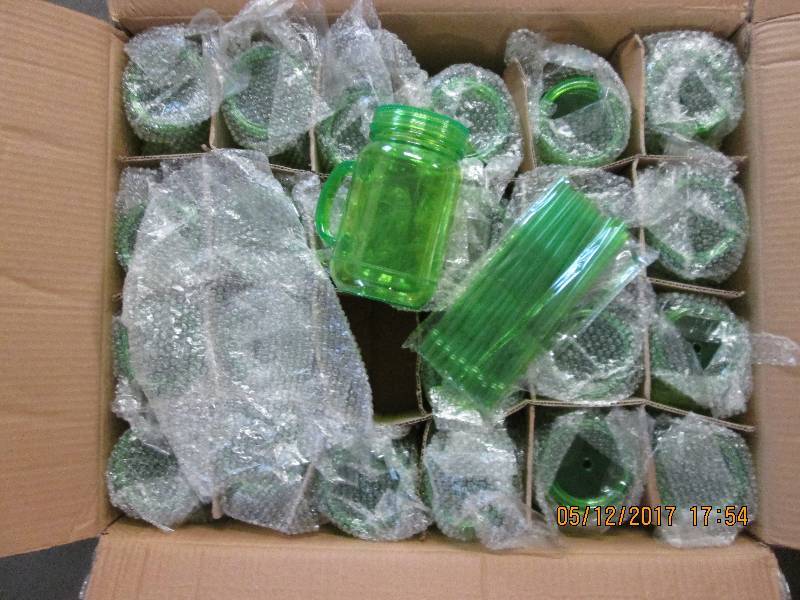 24 Mason jar plastic tumblers, lime...