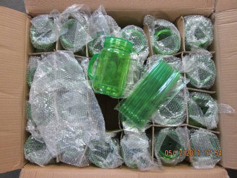 24 Mason jar plastic tumblers, lime...