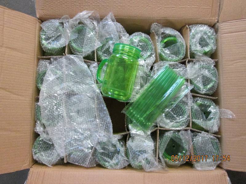 24 Mason jar plastic tumblers, lime...