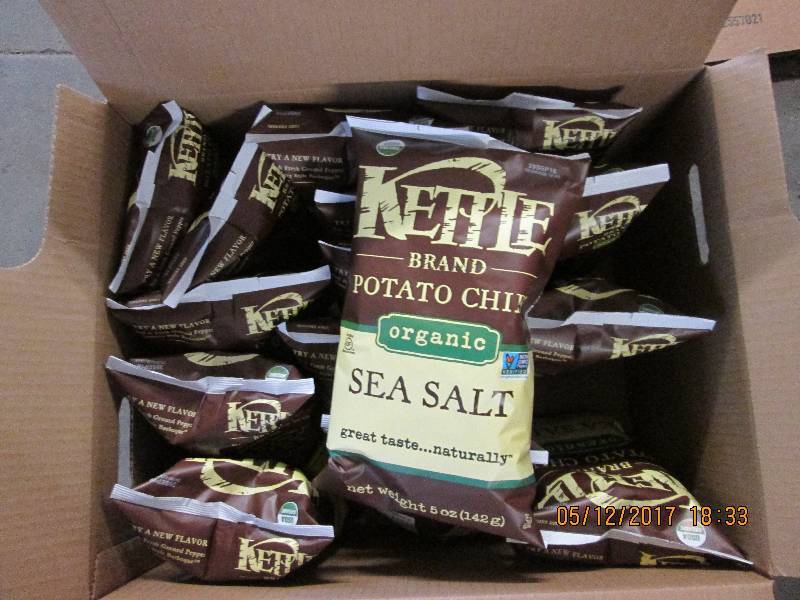 15 bag case of Kettle potato chips,...
