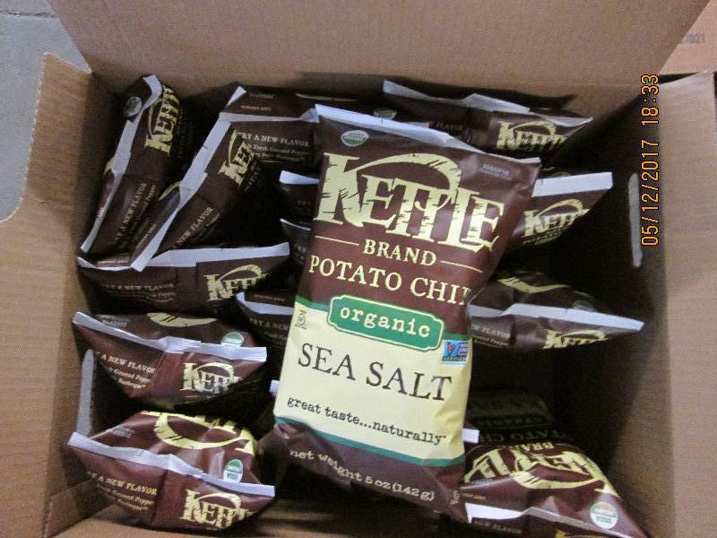 15 bag case of Kettle potato chips,...