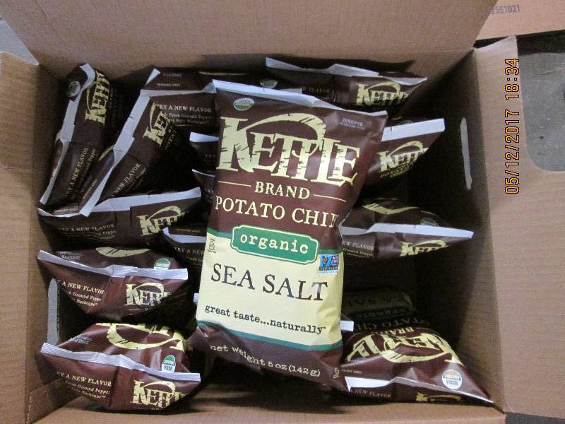 15 bag case of Kettle potato chips,...
